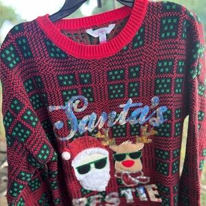 No Boundaries Festive Red and Green Knit